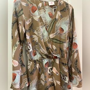 Buddy Love Romper with Gorgeous feather pattern